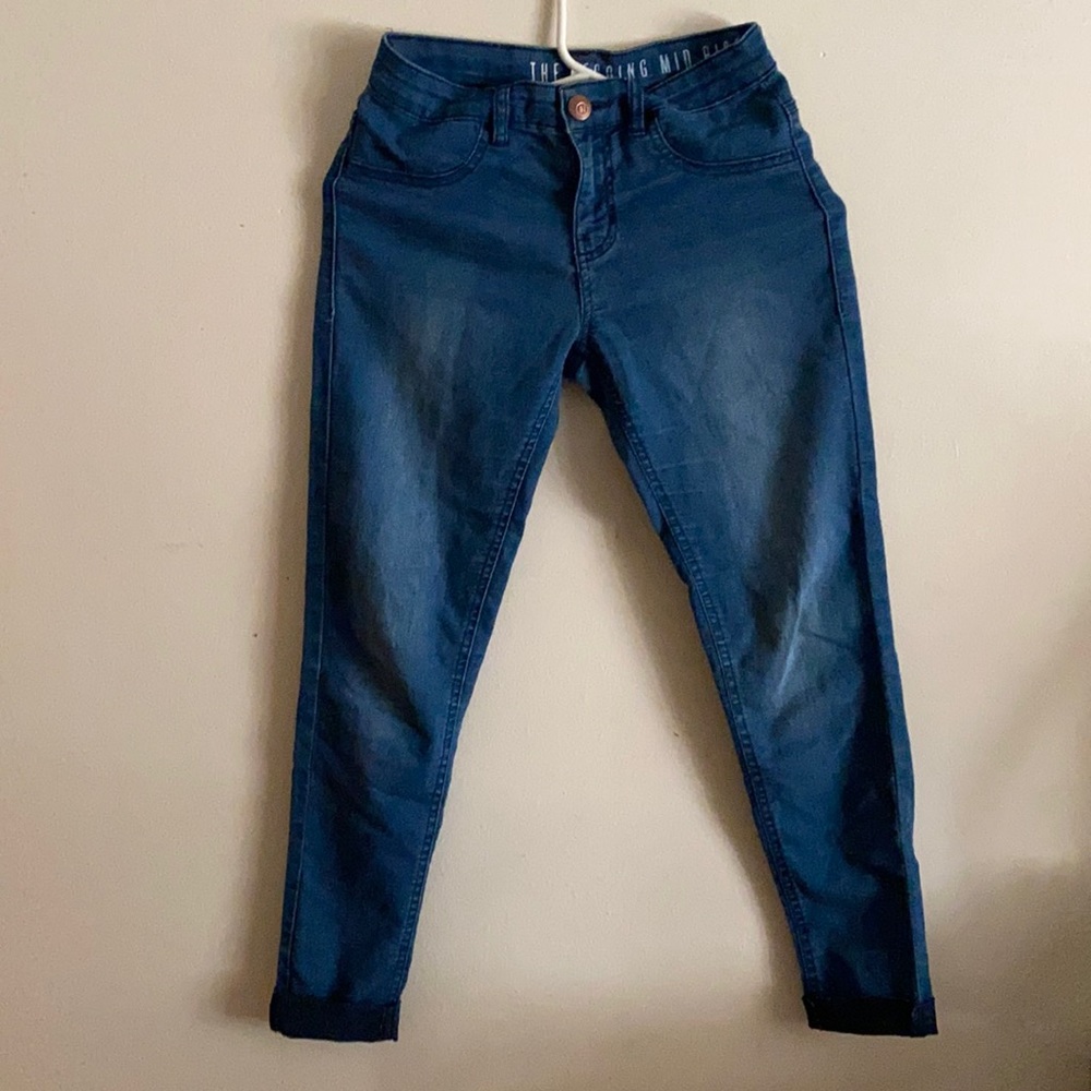 Washed Blue Skinny Jeans